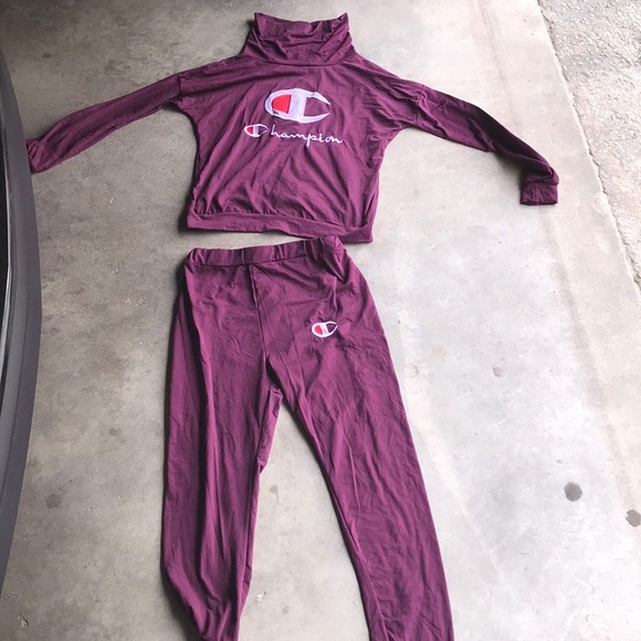 maroon champion outfit